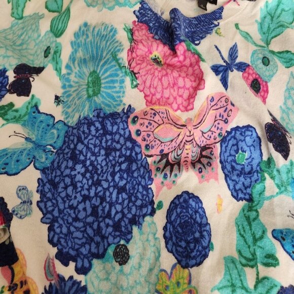 Talbots Womens Blouse Size Large Multicolor Floral Long Sleeve Pullover Top - Picture 12 of 13